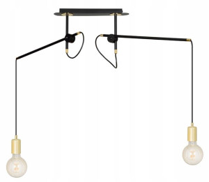 Lampa Wisząca Podwójna Loftowa Regulowana Nad Stół