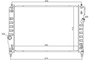 Chłodnica Silnika Chevrolet Aveo / Kalos 1.2 01.08