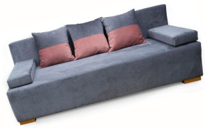 Kanapa Rozkładana Sofa Z Pojemnikiem I Poduszkami
