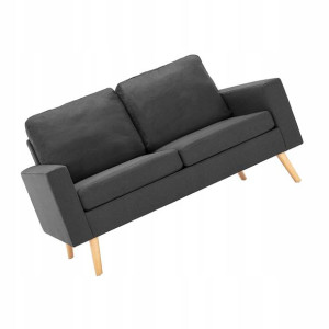 2-osobowa Sofa Tapicerowana, Salon === Ciemnoszara
