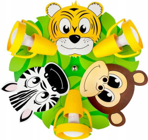Lampa Sufitowa Dla Dzieci Zwierzęta Ruchome Klosze
