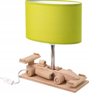 Lampka Nocna Na Biurko Dla Chłopca Auto Drewniana