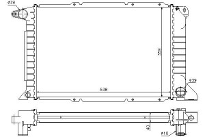 Chłodnica Silnika Ford Transit 2.5d 08.97-03.00 Ni