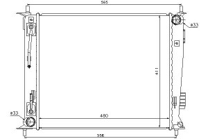 Chłodnica Silnika Kia Soul 1.6/1.6d/1.6lpg 02.09-