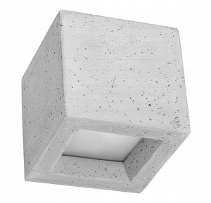 Kinkiet Loft Betonowy Kwadratowy Kostka ==== Szary