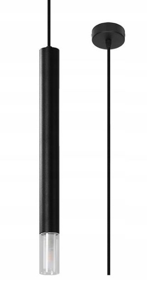 Lampa Wisząca Tuba Nad Stół Wyspę Punktowa Czarna