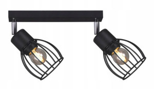 Lampa Sufitowa Druciana Punktowa Loftowa == Czarna