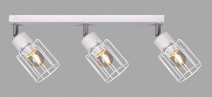 Biała Lampa Sufitowa Reflektory Loftowa = Druciana
