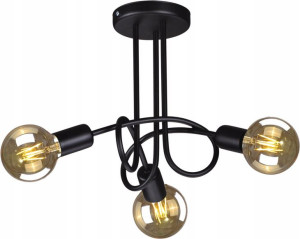 Lampa Sufitowa Industrialna Supeł Loft ==== Czarna