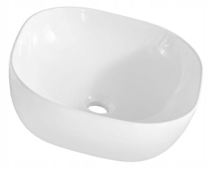 Biała Umywalka Nablatowa Ceramiczna === Kwadratowa