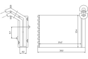 Nagrzewnica (262x154x42) Ford Galaxy Seat Alhambra