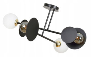 Lampa Sufitowa Do Salonu Sypialni Czarna = Loftowa