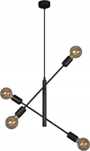 Lampa Wisząca Loftowa Ruchoma Czarna == Regulowana