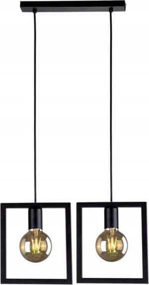 Lampa Wisząca Loft Podwójna Geometryczna == Czarna