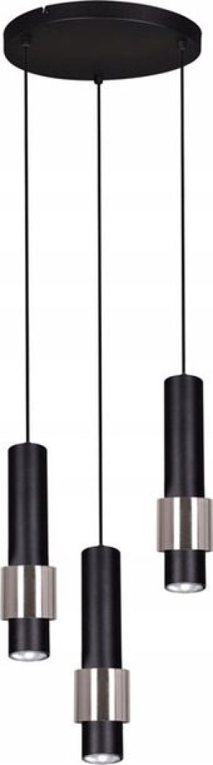Lampa Wisząca Tuba Potrójna Do Salonu Kuchni Czerń