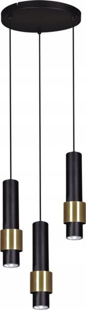 Lampa Wisząca Potrójna Tuba Do Kuchni Salonu Czerń