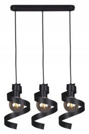 Lampa Wisząca Nad Stół Industrialna Czarna Wstęgi