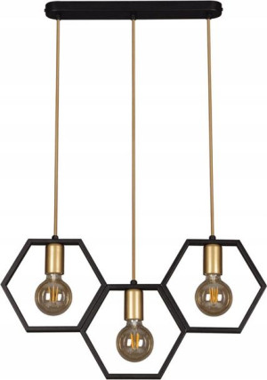 Lampa Wisząca Nad Stół Geometryczna Loft Potrójna