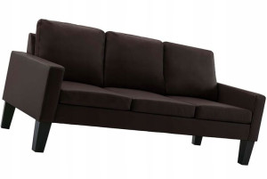 Trzyosobowa Sofa Skandynawska Do Salonu == Brązowa