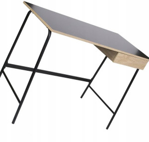 Industrialne Loftowe Biurko Czarne === Eleganckie