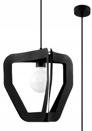 Lampa Wisząca Industrialna Minimalistyczna Czarna