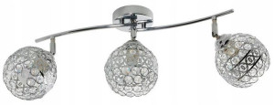 Lampa Sufitowa Glamour Kryształowa Potrójna Modna