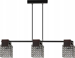 Lampa Wisząca Glamour Nad Stół Potrójna Kryształki