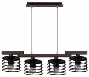 Lampa Wisząca Nad Stół Industrialna Poczwórna Loft