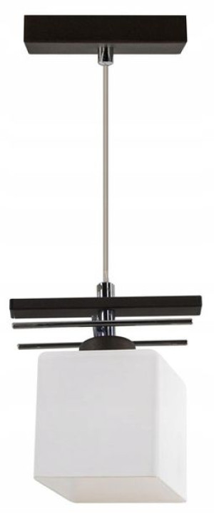Lampa Wisząca Szklana Kwadratowa Wenge = Klasyczna