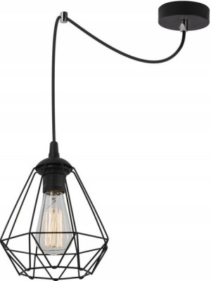 Lampa Sufitowa Wisząca Pająk Pojedyncza Loft Czerń