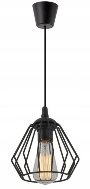 Druciana Lampa Wisząca Industrialna Czarna == Loft