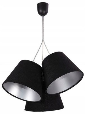 Lampa Wisząca Regulowana Potrójna Stożkowe Abażury