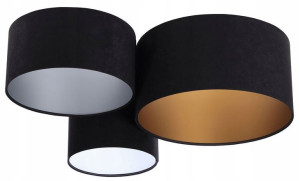 Czarna Lampa Sufitowa Do Kuchni Salonu == Welurowa