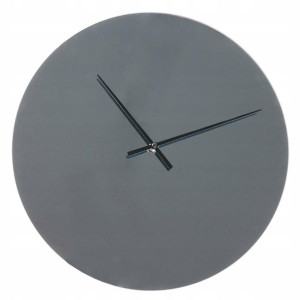 Stylowy Minimalistyczny Zegar Ścienny Szara Tarcza