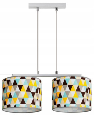 Lampa Wisząca Nad Stół Podwójny Abażur == Kolorowa