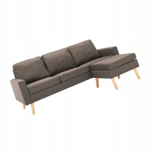 Trzyosobowa Sofa Z Podnóżkiem ============== Taupe
