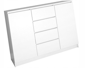 Komoda Do Salonu === 4 Szuflady 2 Drzwiczki 140 Cm