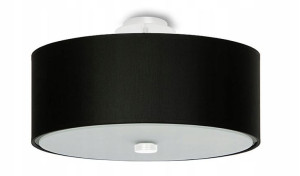 Plafon Led Lampa Sufitowa Czarna == Okrągły Abażur