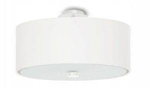 Plafon Led Lampa Sufitowa Okrągła Z Abażurem Biała