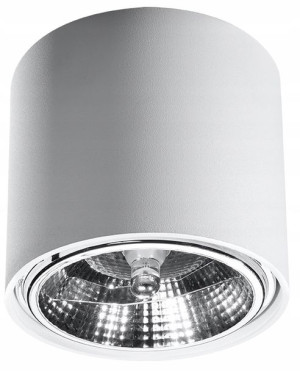 Plafon Led Lampa Sufitowa Tuba Walec Biały == Loft