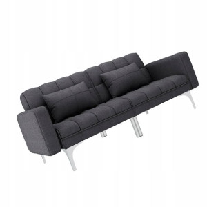 Rozkładana Dwuosobowa Sofa === Ciemnoszara Tkanina