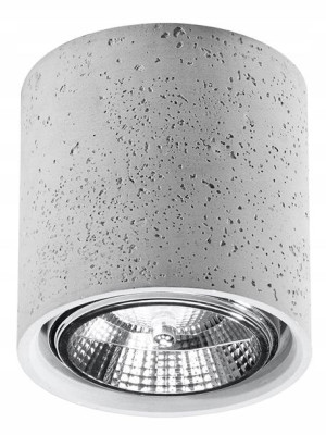 Plafon Betonowy Lampa Sufitowa Okrągła === Loftowa
