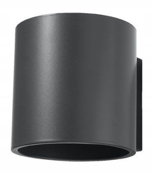 Kinkiet Led Okrągły Lampa Ścienna Tuba == Antracyt