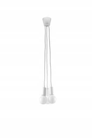Lampa Wisząca Loft Potrójny Regulowany Zwis Biała