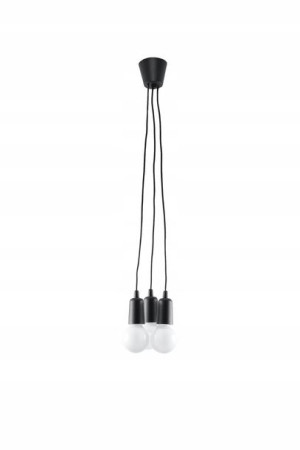Lampa Wisząca Loft Na Regulowanych Zwisach Czarna