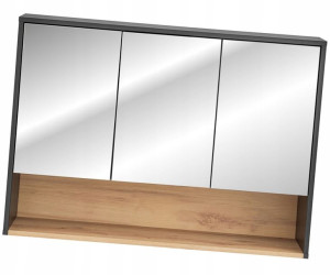 Szafka Z Lustrem Do Łazienki Szara Dąb Artisan 120