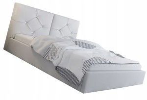 Pojedyncze Łóżko Stelaż Materac Piankowy = 120x200