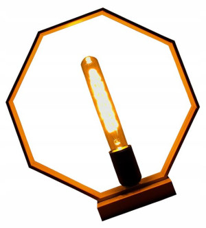 Lampa Stołowa Led Drewniana Lampka Na Biurko Modna