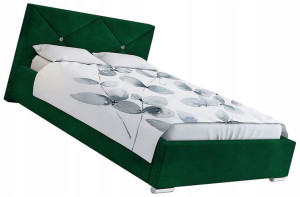 Dwuosobowe Łóżko Materac Pojemnik Zagłówek 160x200