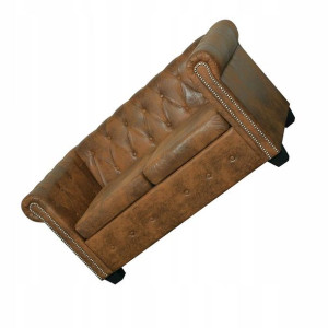2-osobowa Sofa W Stylu Chesterfield ====== Brązowa